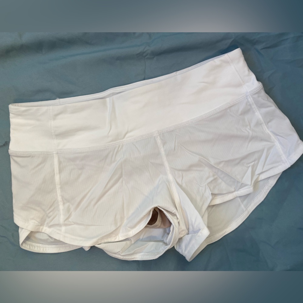 Lululemon Speed Up Shorts, White, 2.5 inch